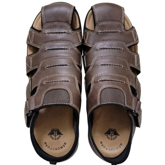 Dockers Men Searose Closed-Toe Fisherman Sandals Size US 11M Briar Faux Leather main image 4